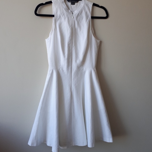 Armani Exchange Dresses & Skirts - Armani Exchange Zip Up Dress with Pockets White